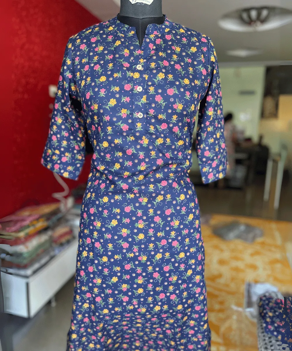 NV_KS02 Navy Blue – Aline kurta set